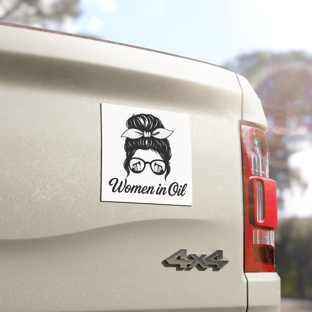 Women in Oil Car Magnet