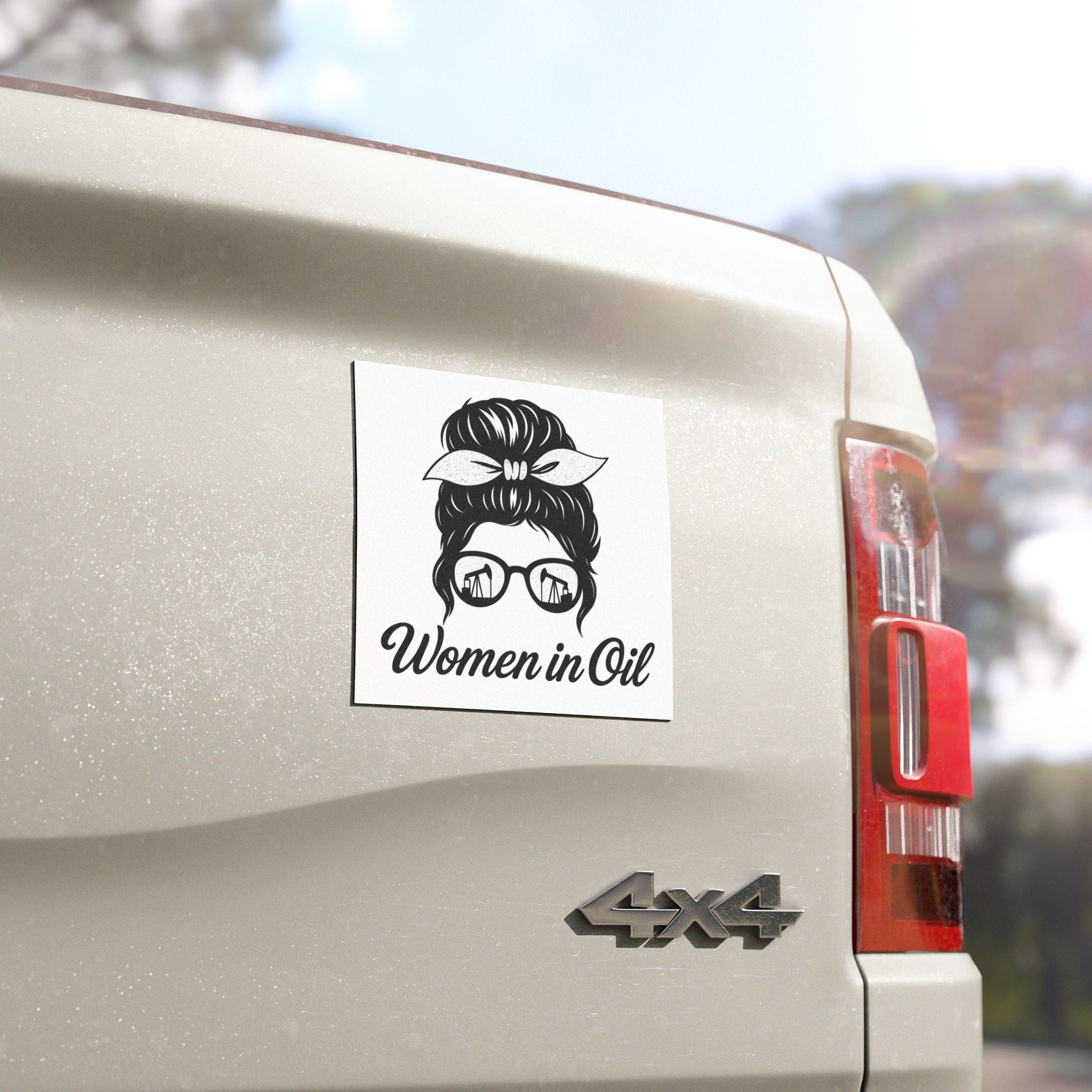 Women in Oil Car Magnet