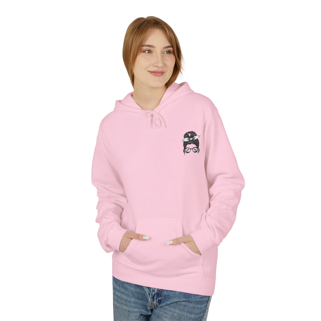 Women in Oil Hoodie — Messy Bun Pullover