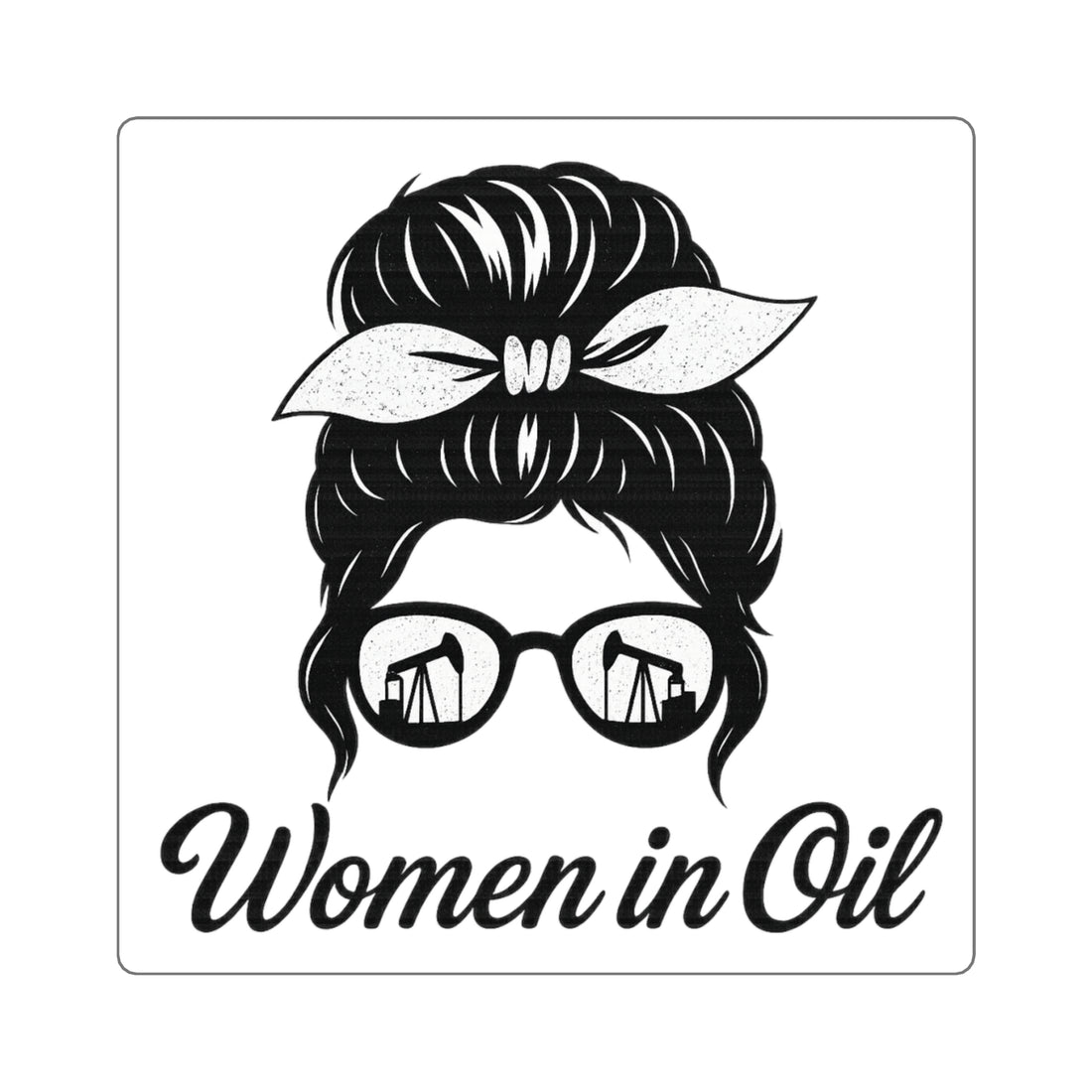 Women in Oil Square Sticker