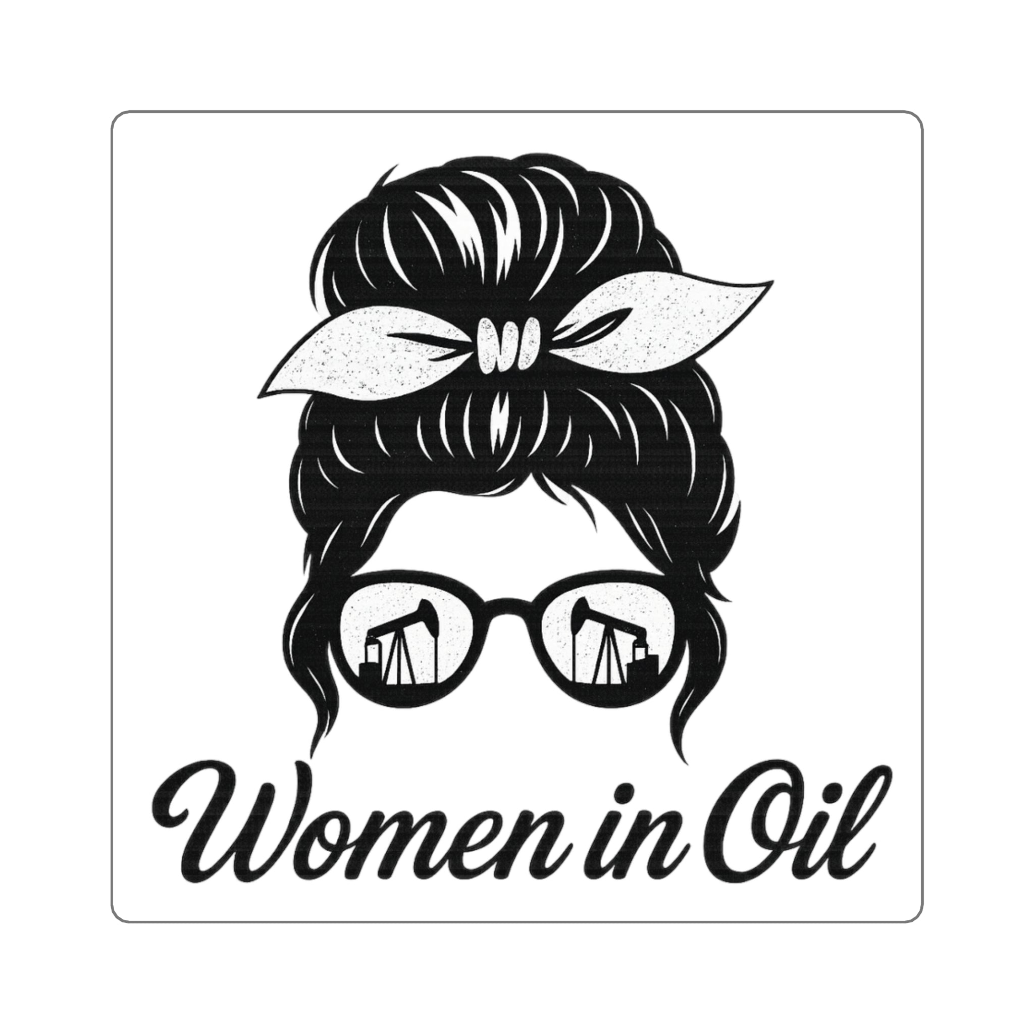 Women in Oil Square Sticker