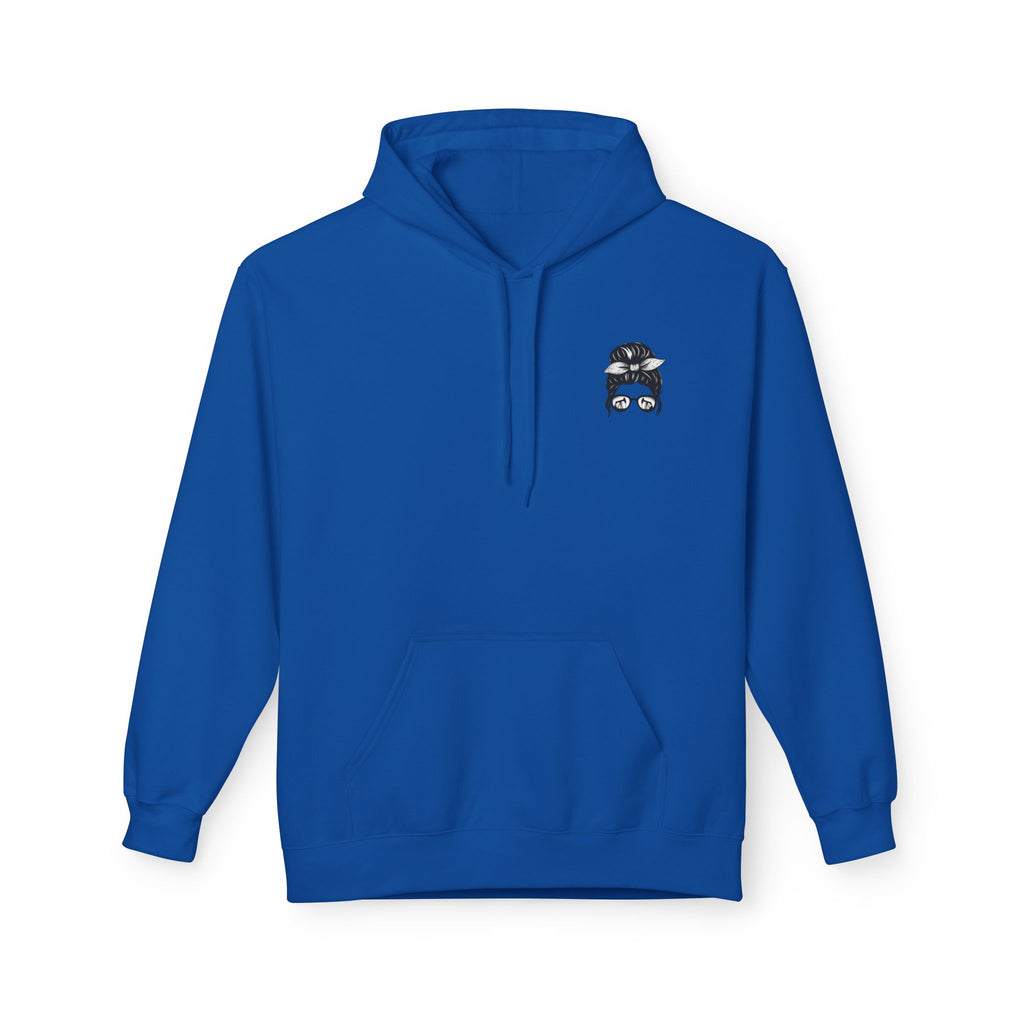 Women in Oil Hoodie — Messy Bun Pullover