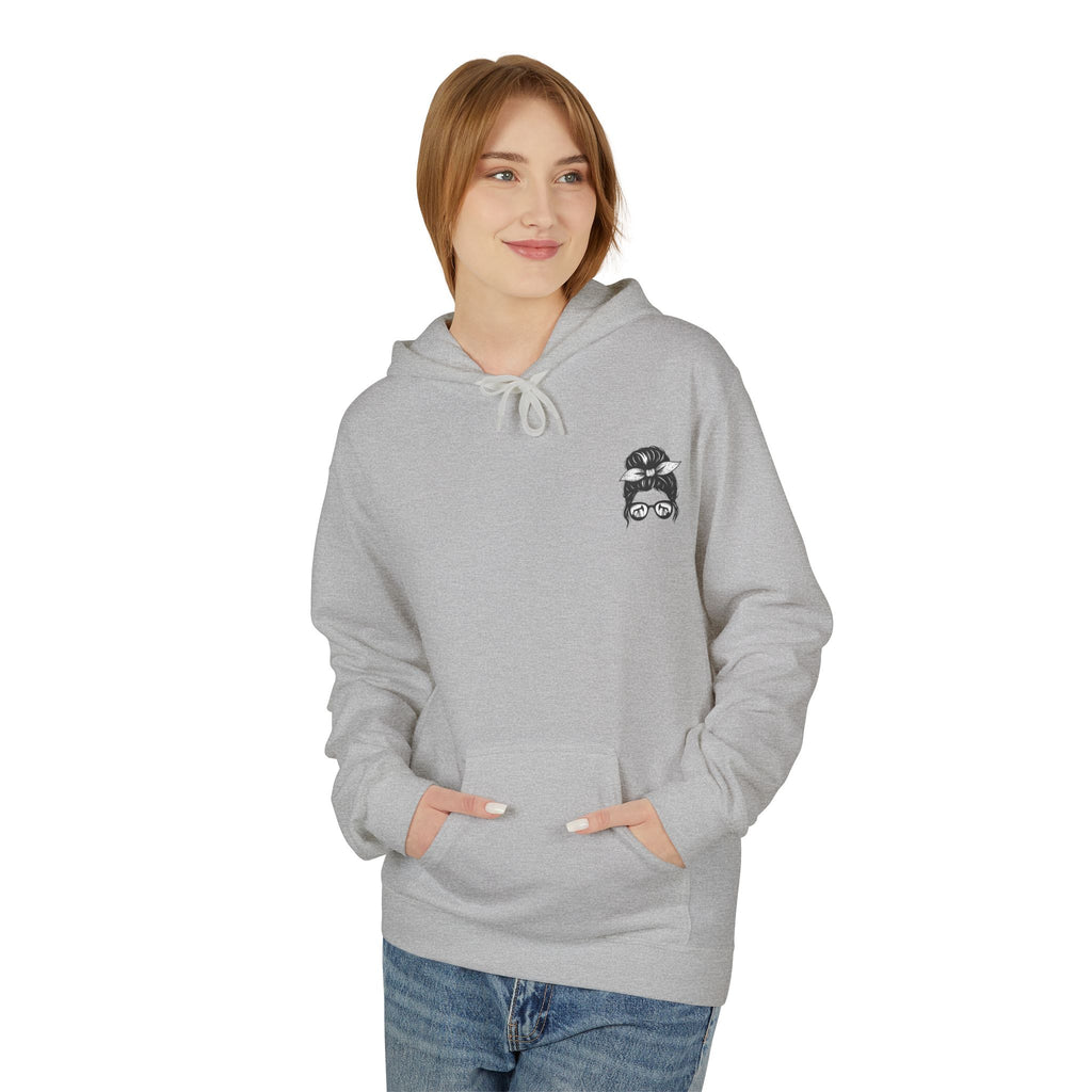 Women in Oil Hoodie — Messy Bun Pullover