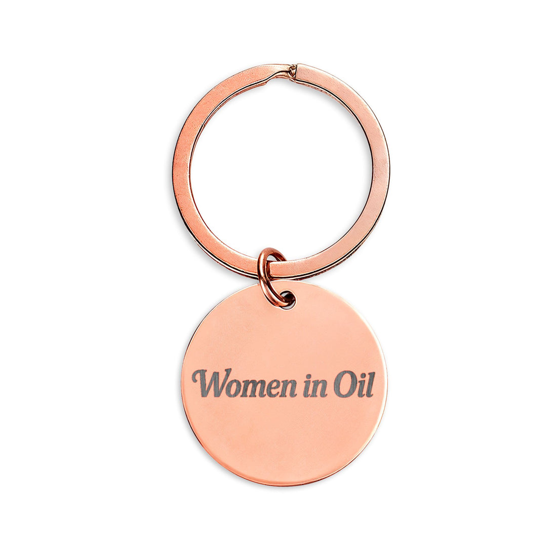 Women in Oil Engraved Stainless Steel Keychain
