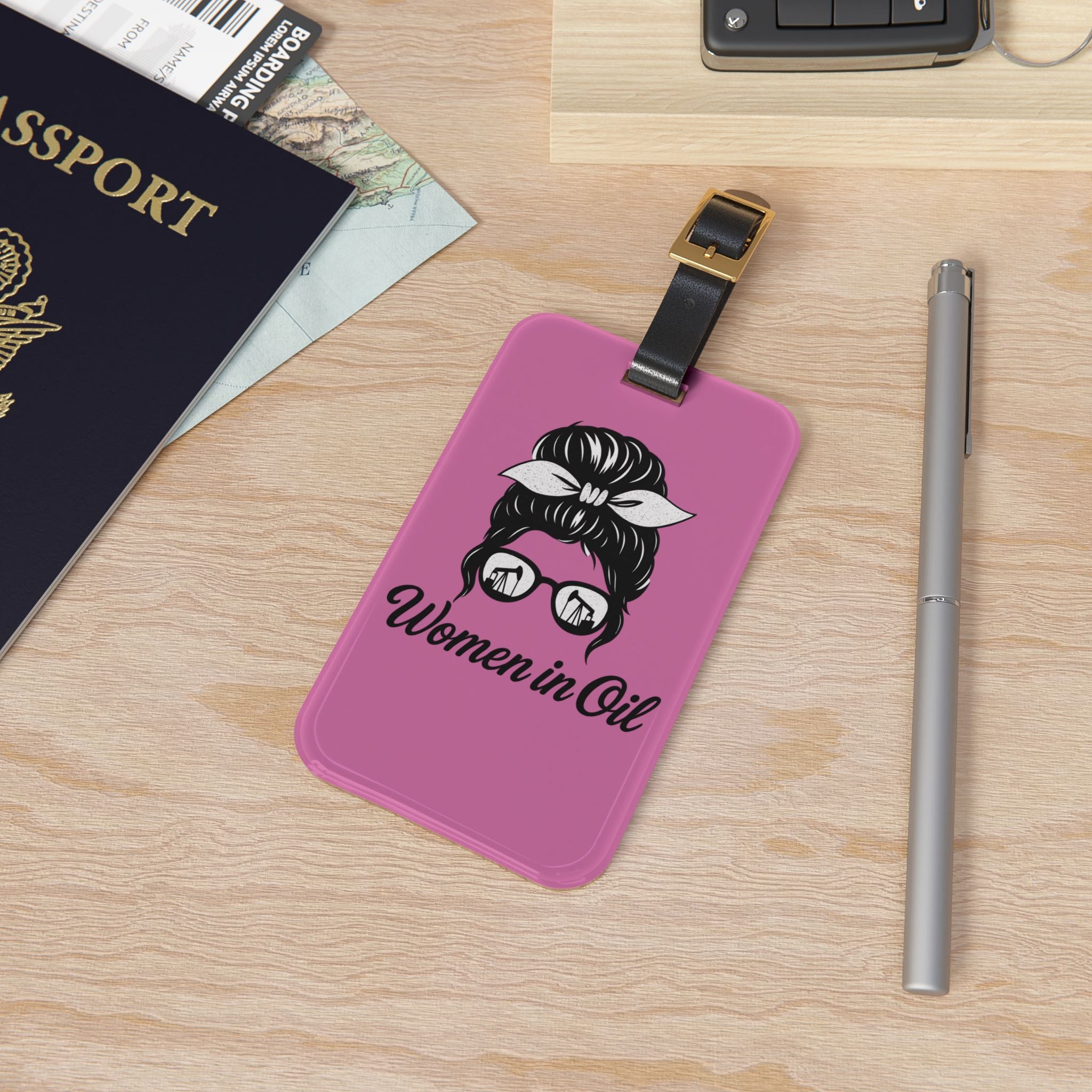 Women in Oil Luggage Tag